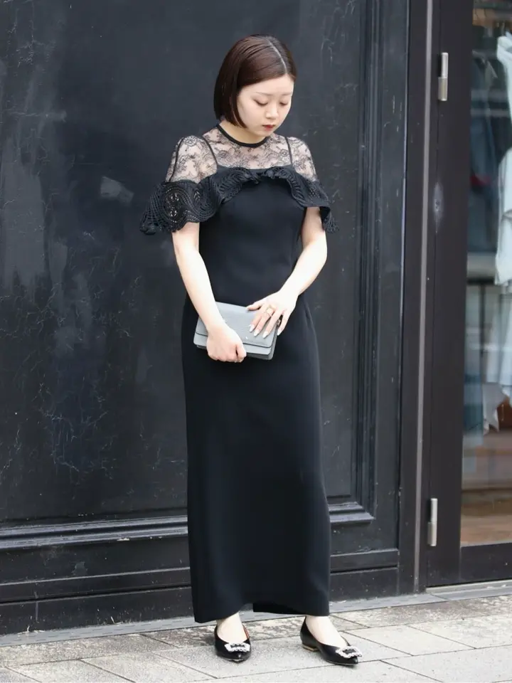 Mame Kurogouchi(マメ クロゴウチ)】 Tulle Lace Classic Dress