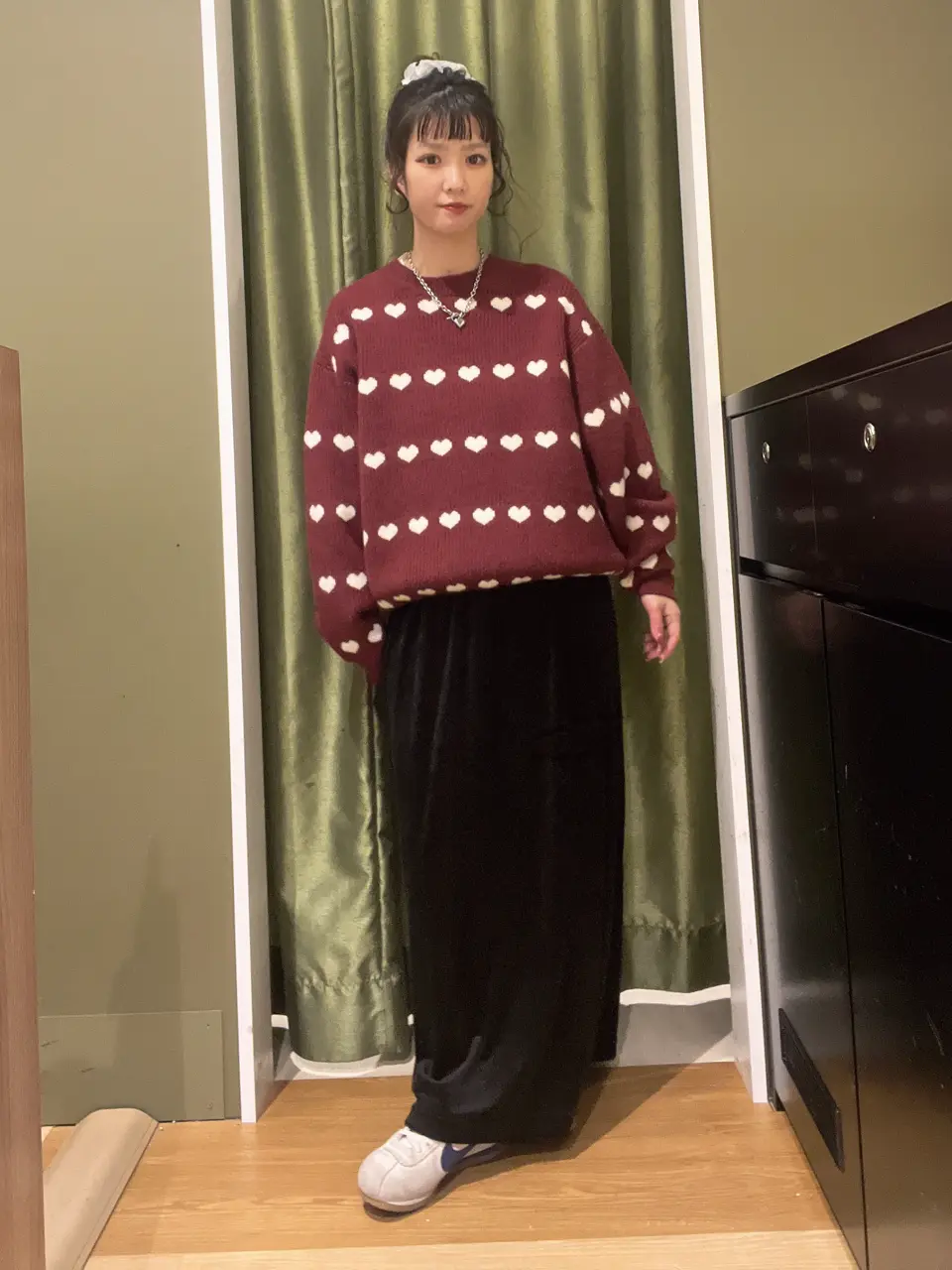 swing by ハートクルーネックニット/Green Parks（グリーン パークス