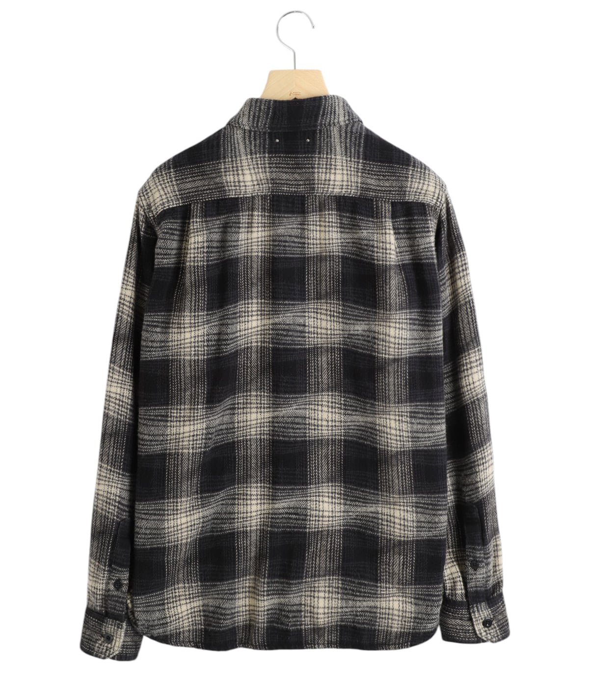 Distortion Ombre Check Flannel Over SH | MINEDENIM(マインデニム