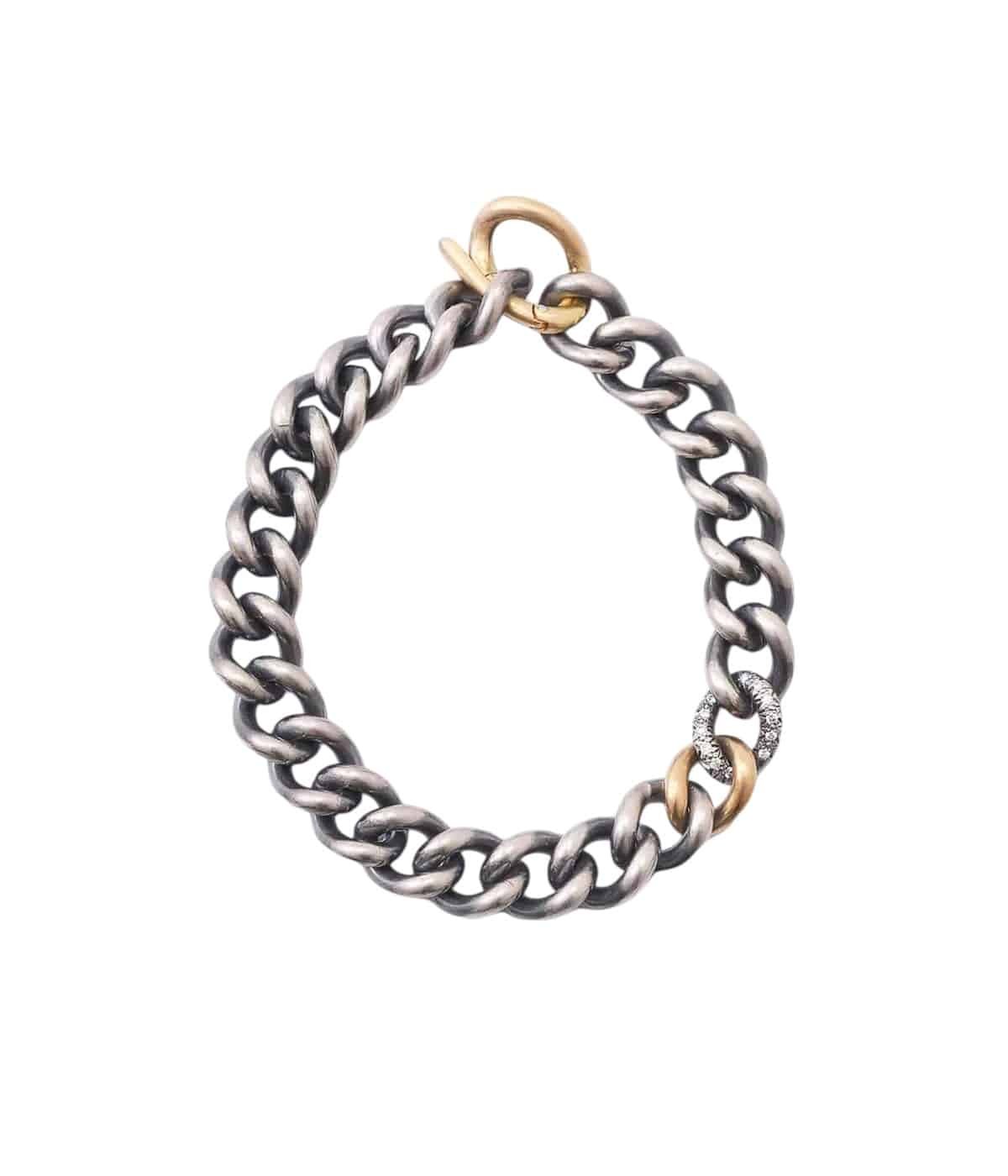 HUMETE CHAIN BRACELET SV K18YG White Diamond 0.12ct | hum(ハム
