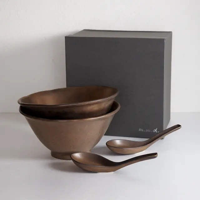 ラーメンどんぶり・れんげ2個セット / lanz m.m.d. / ギフトボックス