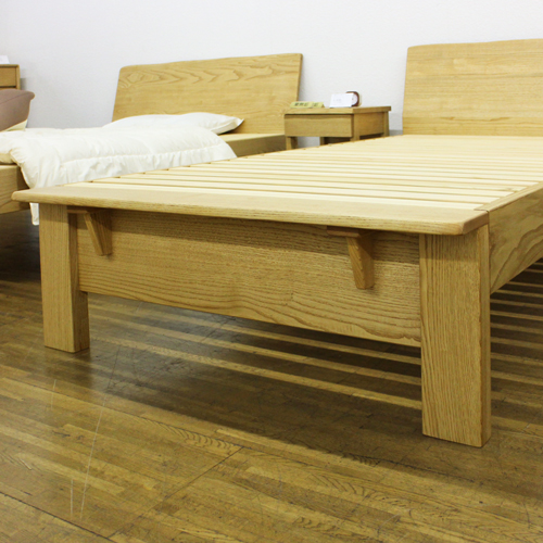 栗無垢 シングル セミダブル ベッドフレーム ひのきスノコ