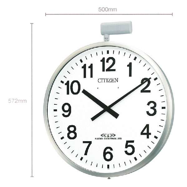 シチズン CITIZEN JIS防雨型 屋外 大型 壁 掛け時計 掛時計 電波時計