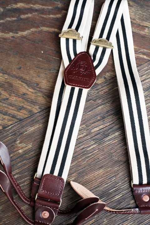 Burberry ネイビー ドット柄 サスペンダー ビンテージ バーバリー