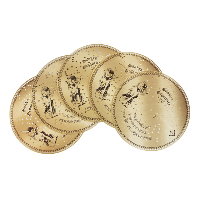 ニデック オルゴール 20弁 OA596S 電動式ディスク ワインレッド 付属