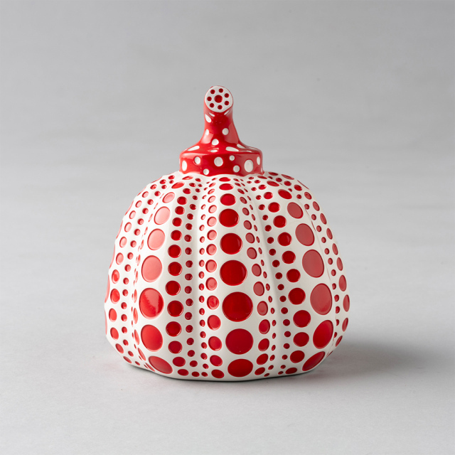Max.5】草間彌生南瓜オブジェ 赤白_Yayoi Kusama Pumpkin Object