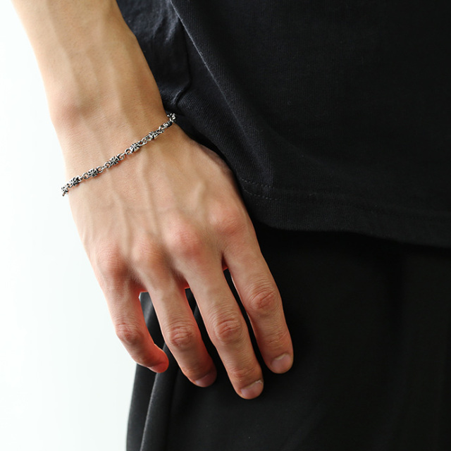 ゴシック クロス チェーン ブレスレット シルバー アクセサリー
