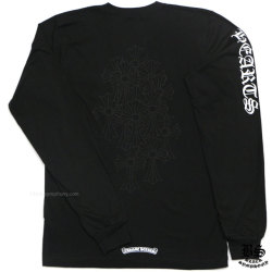 クロムハーツロングTシャツスクロールラベルブラック|クロムハーツ通販