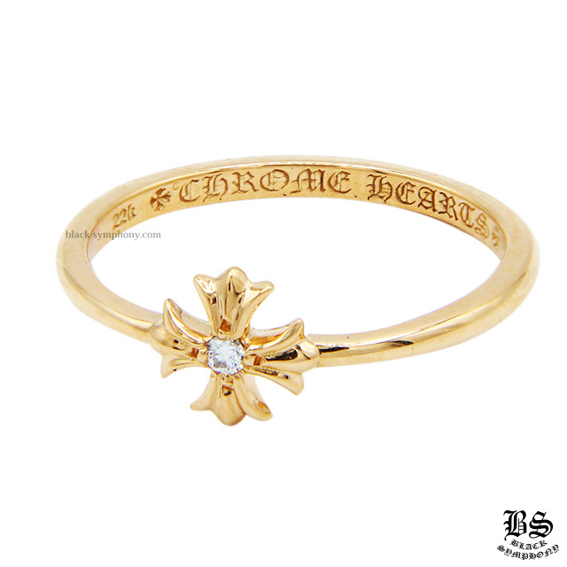 クロムハーツバブルガムリングCHプラス22Kゴールドwithダイヤモンド