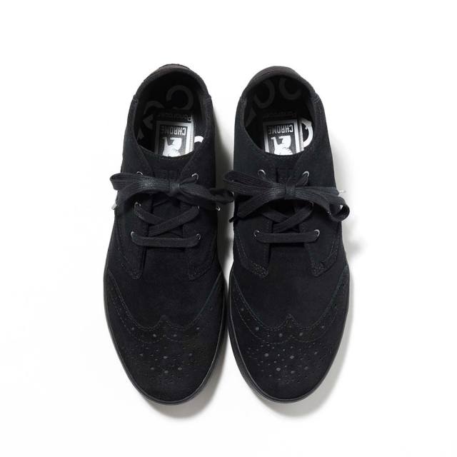 クローム A27 ウィングチップ CHROME A27 WINGTIP BLACK SUEDE メンズ