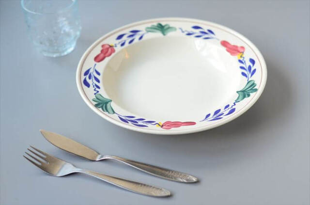 8/10迄アーニャ】ベルギー Boch グラタンスープ皿 2客セット 8/10迄