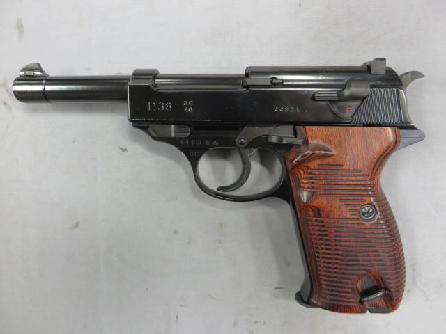 マルゼン】ワルサーP38 ブラックメタル・PANDRAARMS 木製グリップ