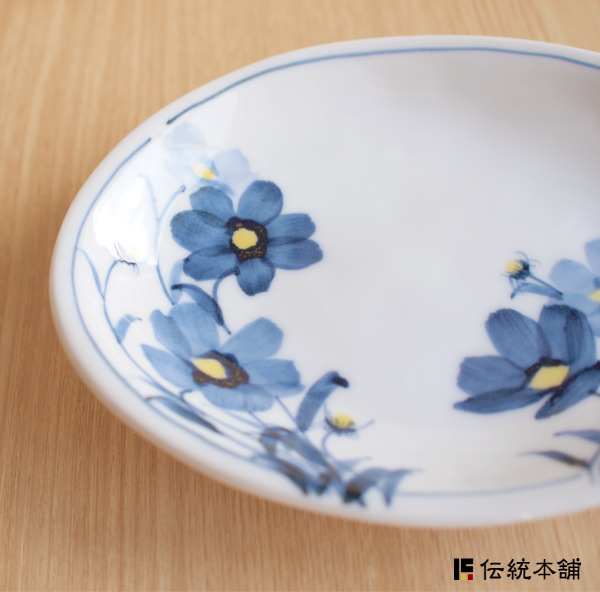 送料無料】 楕円皿揃 お花畑 5号 5枚セット / セット おつまみ 料理