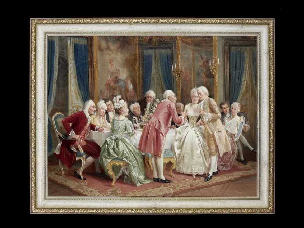 fu-collection】 ヨーロッパ名画 貴族・貴婦人 0275L 98×78 大型額絵