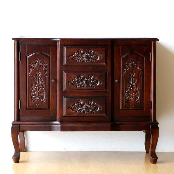 アンティーク 家具 リビングボード チェスト 収納家具 猫脚 完成品