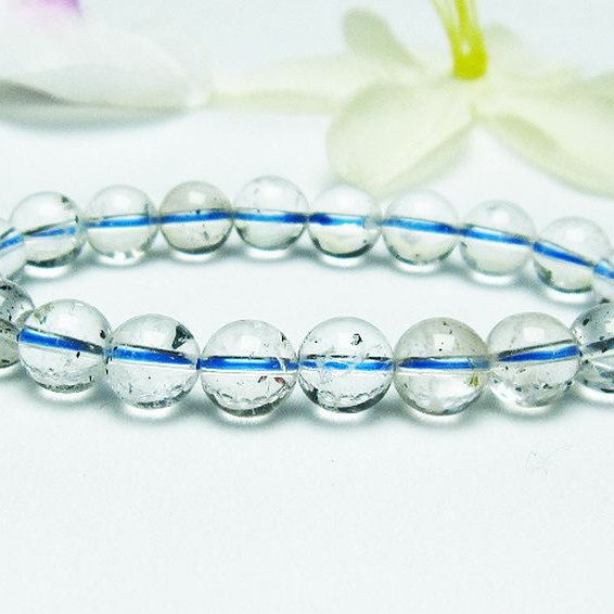 パワーストーン 天然石 ブルーストロベリークォーツ水晶ブレスレット