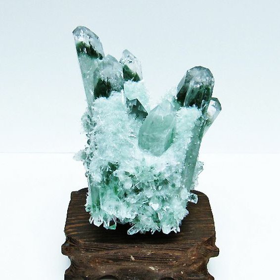 パワーストーン 天然石 緑水晶 グリーンクォーツ クラスター[T802-5508]