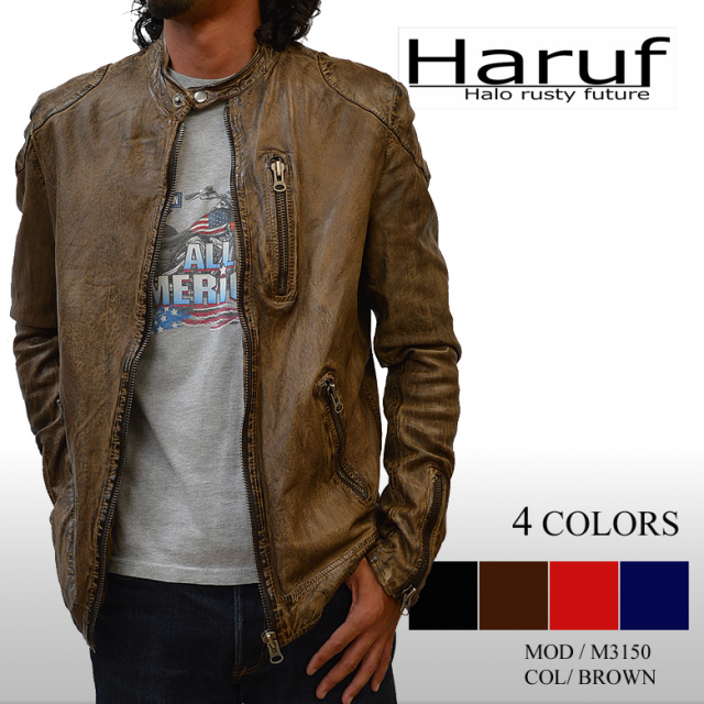 製品染め ビンテージ加工 ライダースジャケット レザージャケット 革