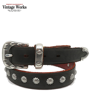 Vintage Works ヴィンテージワークス 茶芯|厚銀メッキ真鍮バックル|7