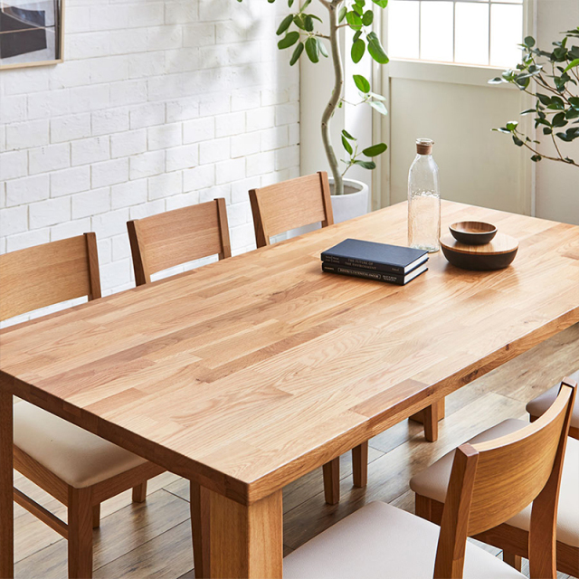 無垢材 幅180 ダイニング7点セット