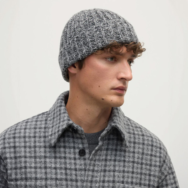 Johnstons of Elgin(ジョンストンズ) カシミアリブニットキャップ