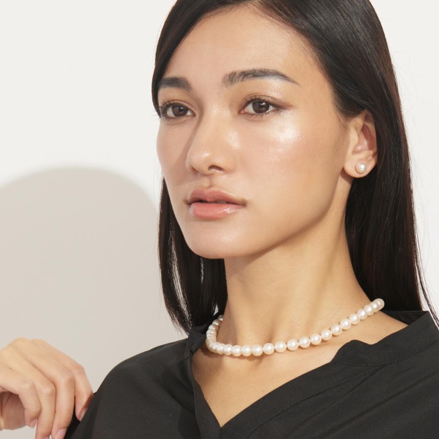 花珠 あこや真珠 8-8.5mm パール 2点セット パール 連 ネックレス