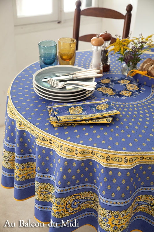 プロヴァンス、プロバンスプリントラウンド円形テーブルクロス：丸