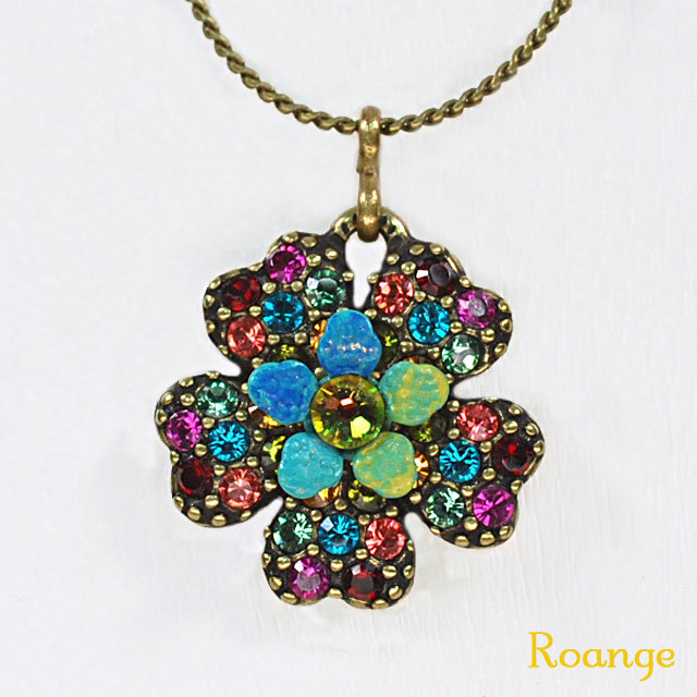 ミハエルネグリン フラワーパヴェネックレス