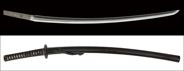 脇差拵 備前長船 家吉作 白鞘 柄 木ハバキ 脇差拵 備前長船 家吉作