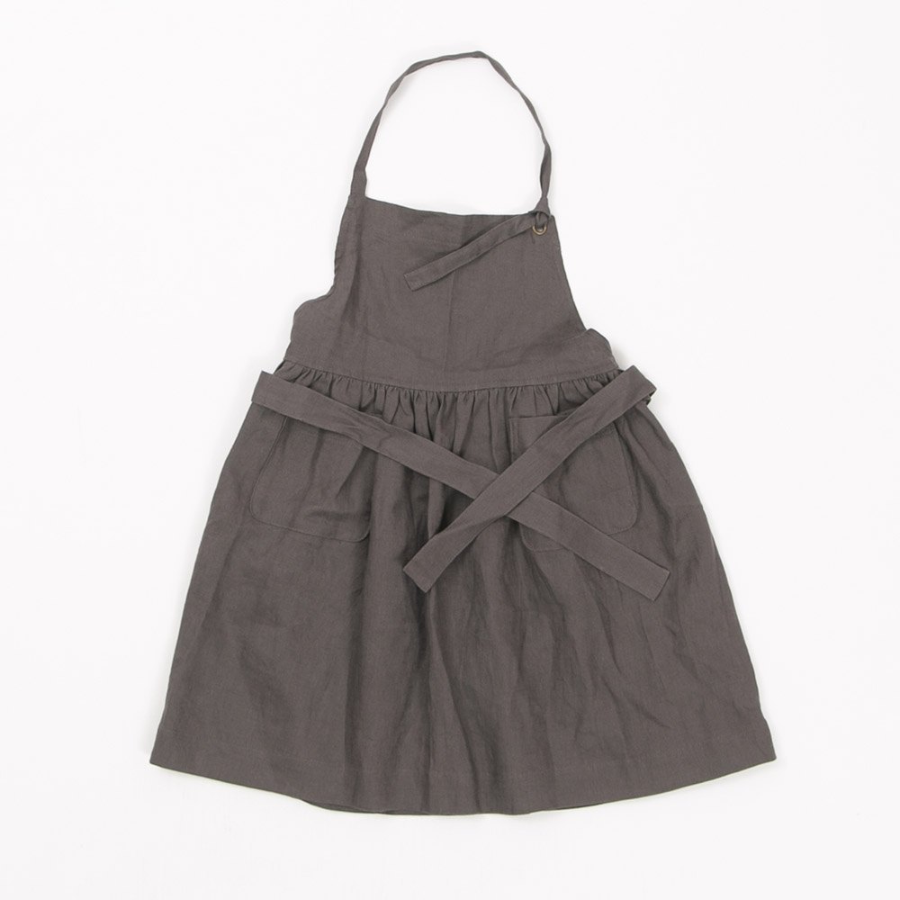 3世代で共有する、思い出とともにに育つエプロン】リネンキャンバス