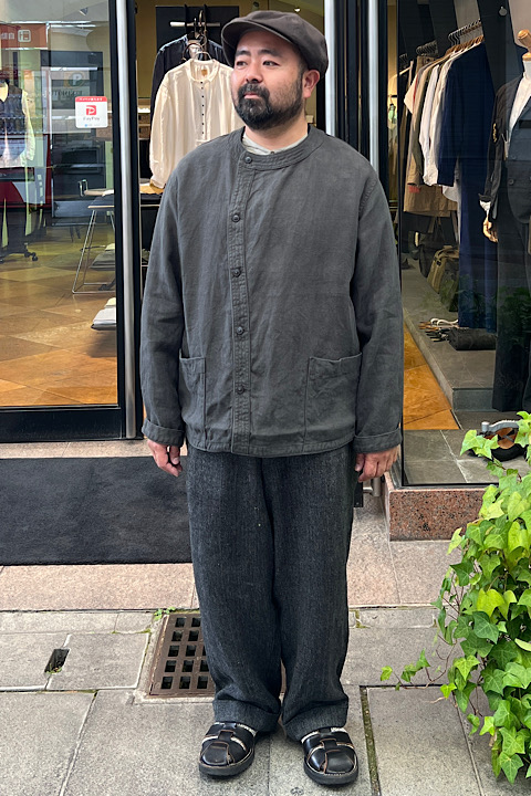Nigel Cabourn フレンチワークジャケット リネンピンオックス FRENCH