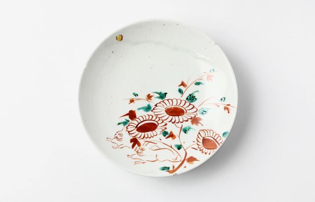 幹山繁太 12 染付片身替兎文皿 ｜ 暮らしのうつわ花田 和食器 通販