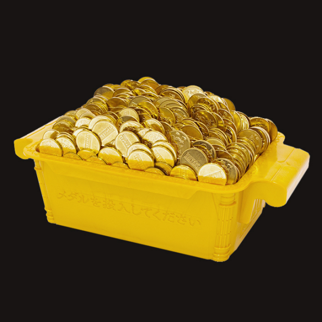 パチスロ メダル 25π 約3000枚 ドル箱付き スロット用25πメダル3000枚