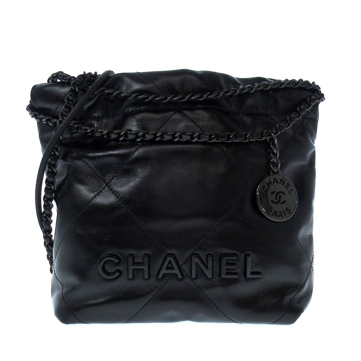 シャネル/ショルダーバッグ/CHANEL 22 ミニ ハンドバッグ/黒