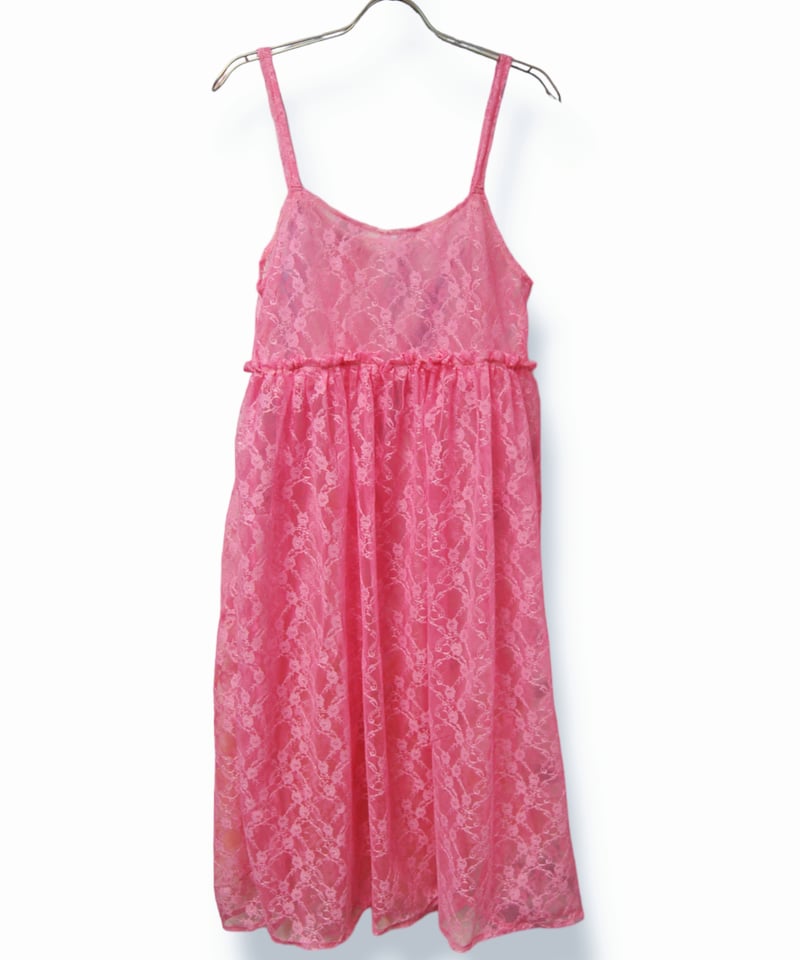 リズリサ 花柄 ピンクリボン フリル レース キャミソール y2k 平成