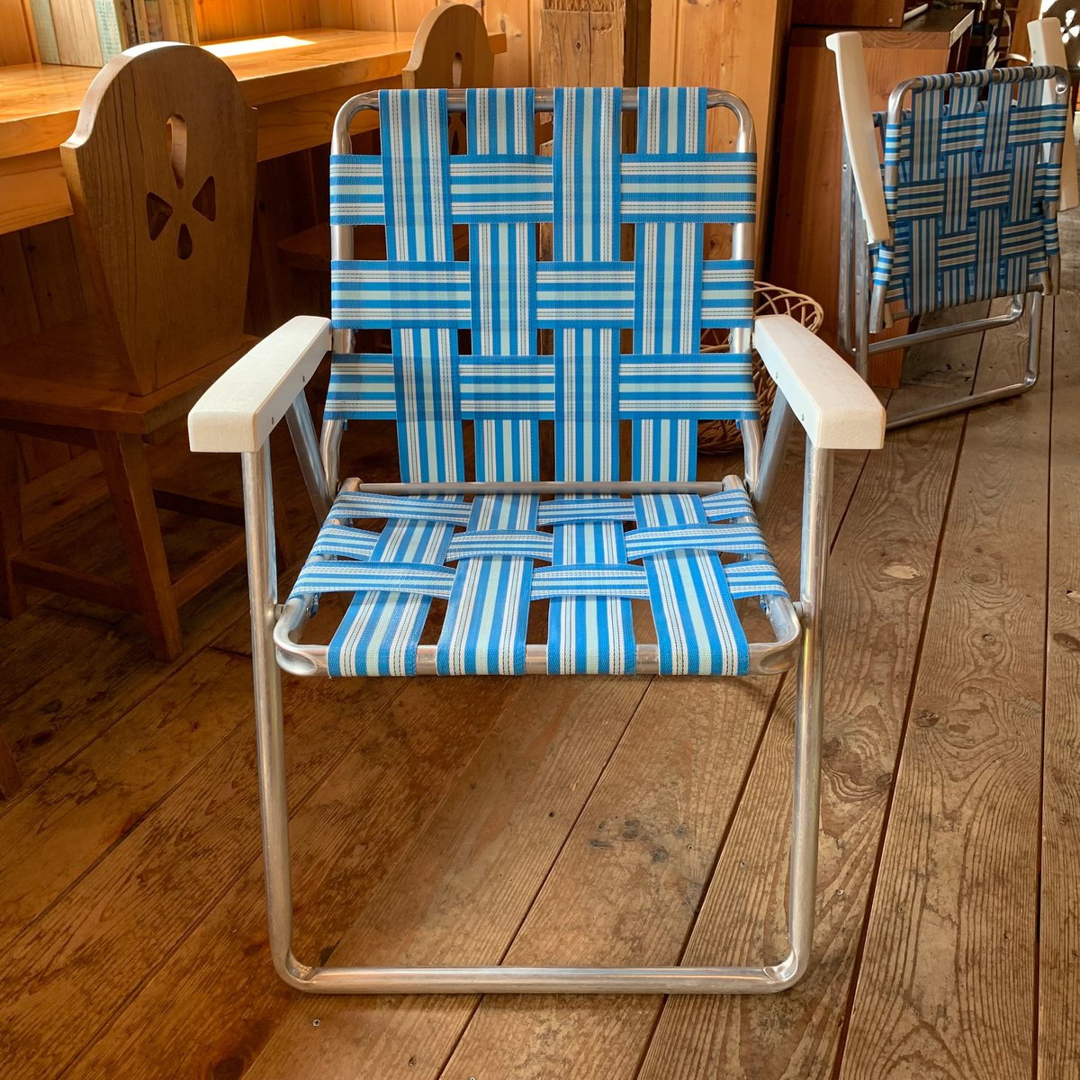 LAWN CHAIR VINTAGE ローンチェア 1970年〜1980年代 ② ライトブルー