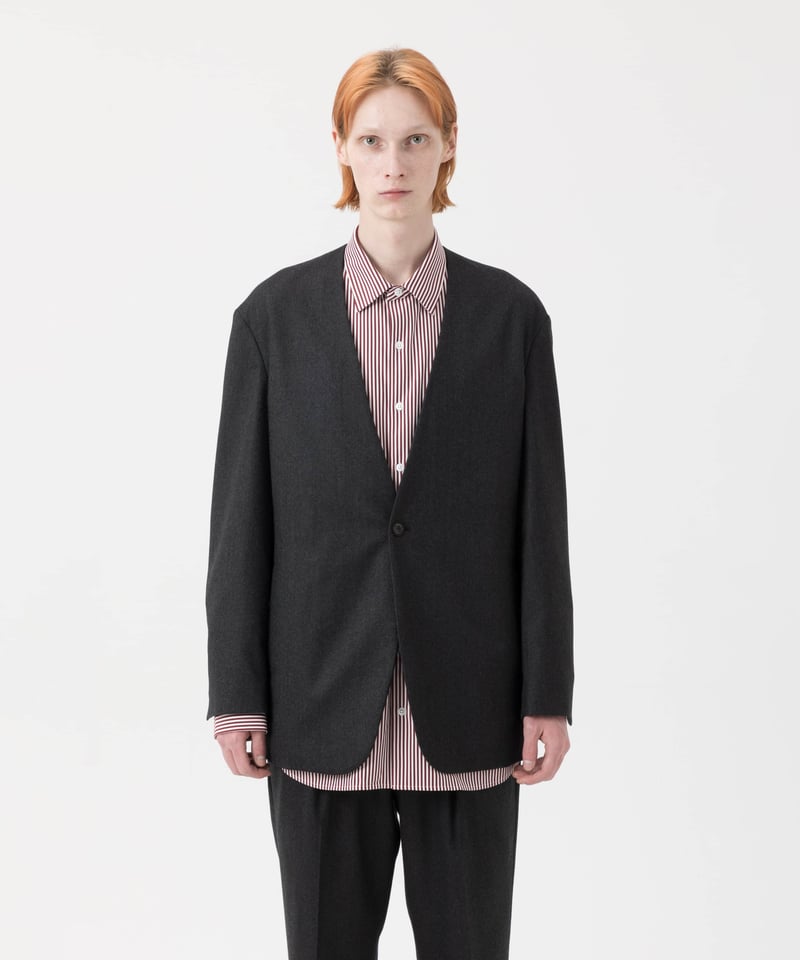 MBハイエンド尾州ウール クラシックノーカラージャケット | MB -there