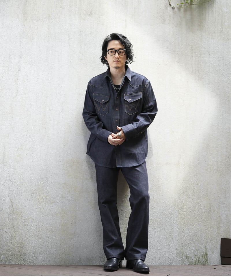 MB COLLABORATION リジッドデニム WRANCHER ランチャードレスジーンズ