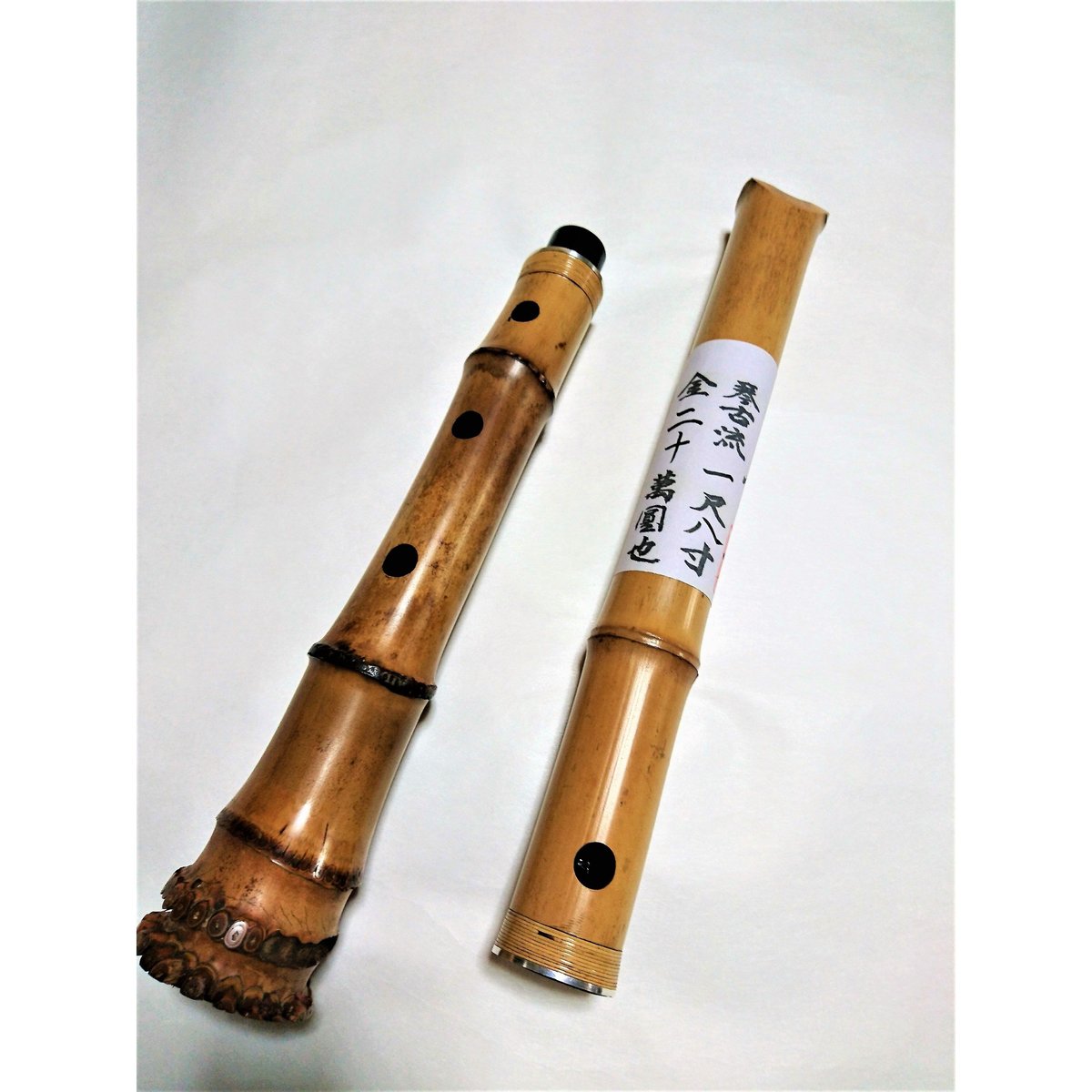 尺八 琴古流 在銘 3印 中継ぎ緩み無し 籐巻銀三線 音出し確認済み 状態