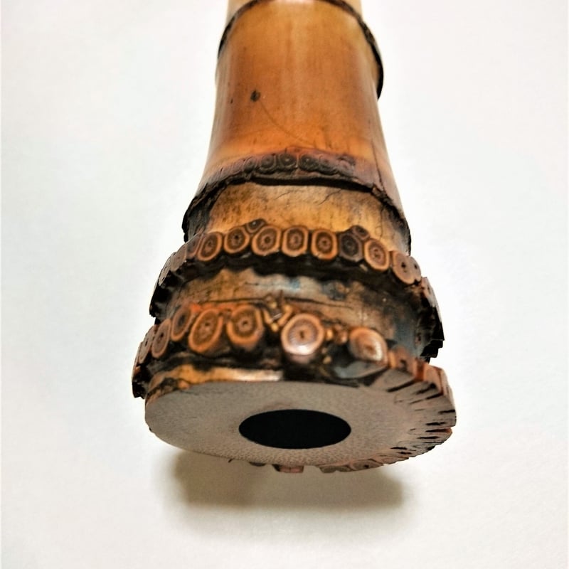 尺八 (しゃくはち） 玉山銘 真竹 明暗 地無し 1尺8寸 Gyokuzan