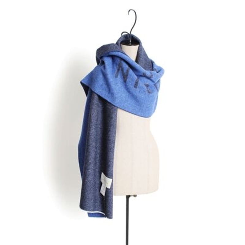 STUDIO NICHOLSON スタジオニコルソン ウールマフラー ネイビー STUDIO