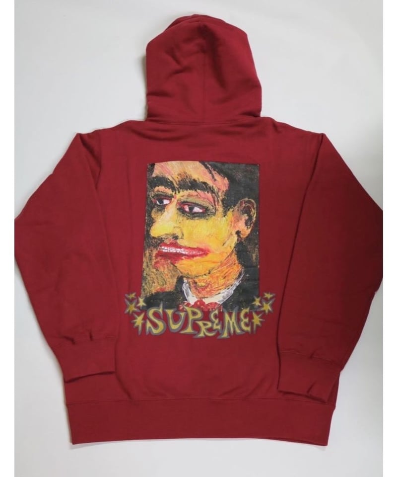 SUPREME シュプリーム プリント プルパーカー CARDINAL赤 ワインレッド