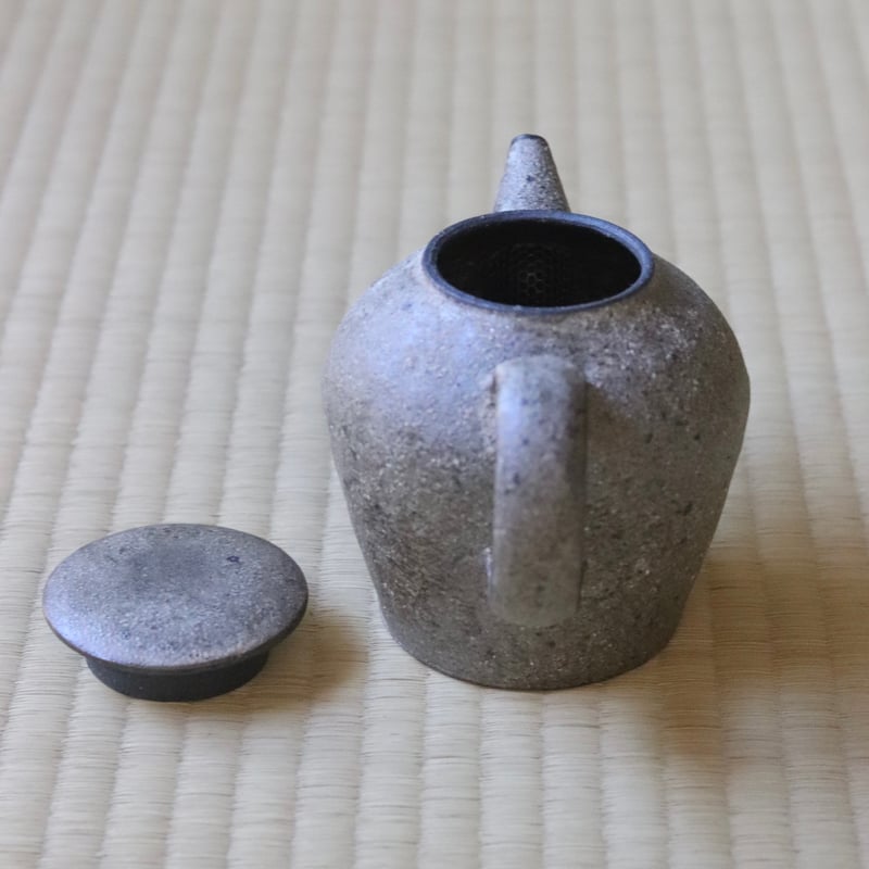 村上躍 白灰化粧ポット | 丹羽茶舗