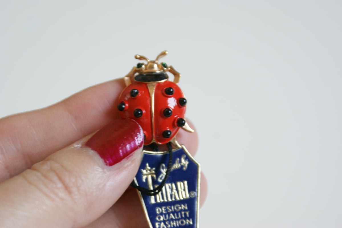 TRIFARIトリファリ てんとう虫 エナメル ミニブローチ / ヴィンテージ