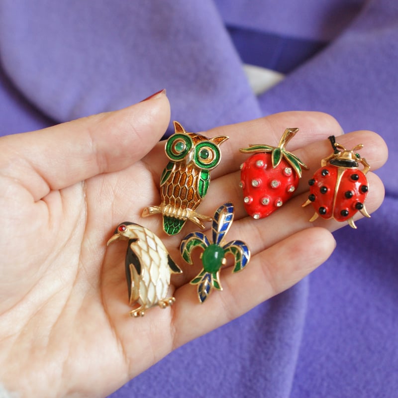 TRIFARIトリファリ ペンギン エナメル ミニブローチ / ヴィンテージ