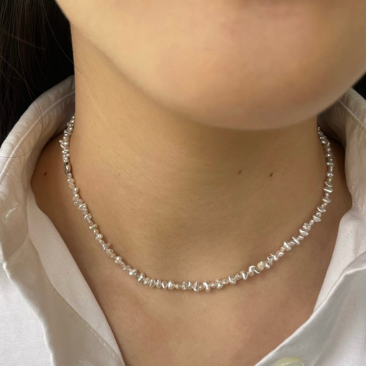 アコヤケシパールネックレス（K18WG） | CARCAJOU online store