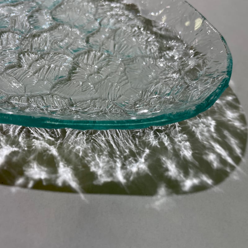 昭和型板ガラス 4mm厚 オーバルプレート | 旭 屋 ガ ラ ス 店