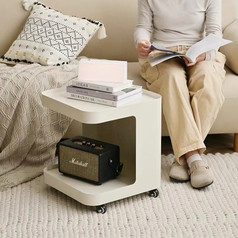 キャスター付 コの字 収納 サイドテーブル 全3色 ワゴン | 70PARK