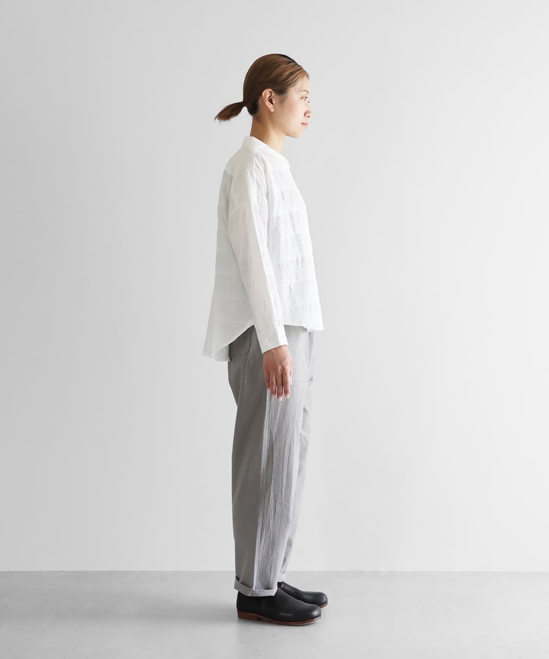 HUIS |やわらかシーチングコットンイージーワークパンツ（ライトグレー