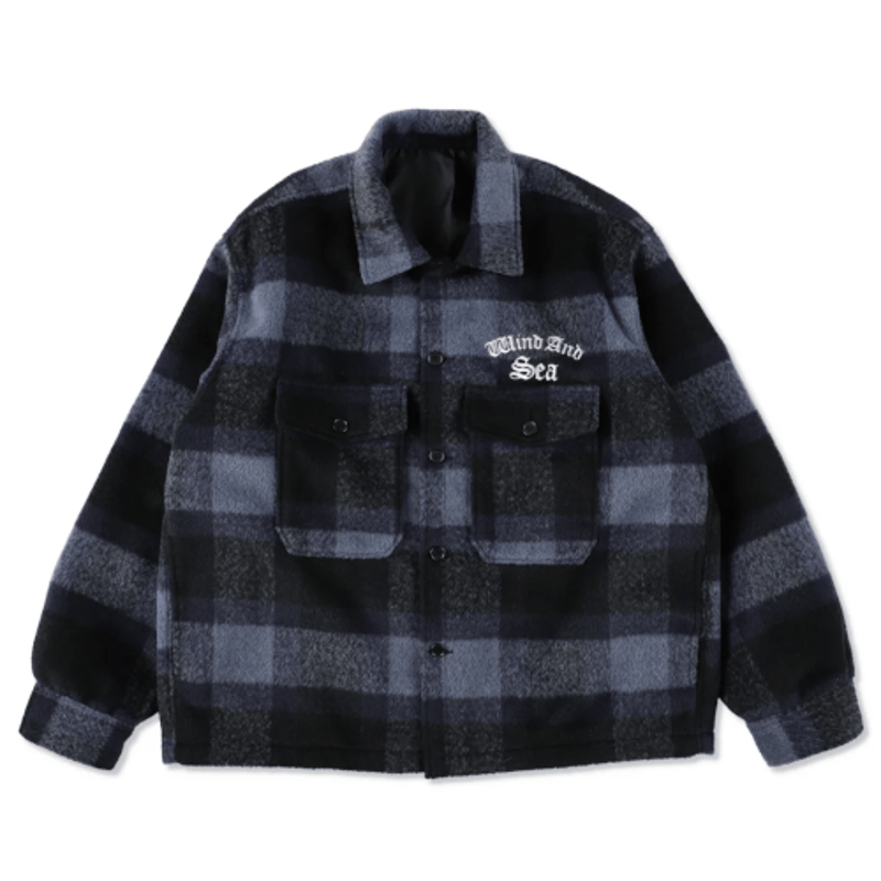 WIND AND SEA / Shaggy Plaid Shirt Jacket | KNOW